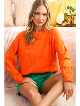 Orange Checkered Sweater