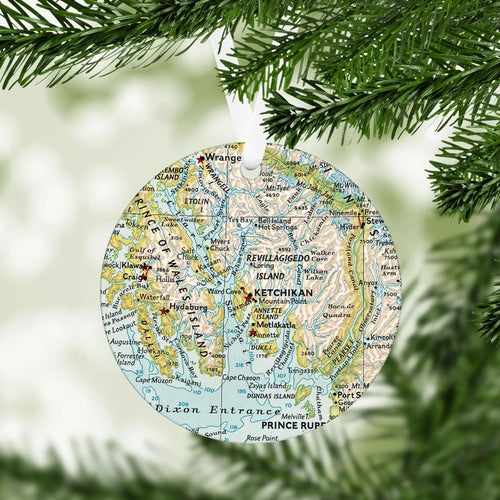 Ketchikan map ornament