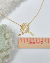 Alaska State Geometric Gold Lightweight Necklace