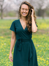 Happy Earth - Monstera Organic Ruffle Wrap Dress