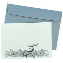 Mustard & Grey- Night Whale Notecard Set