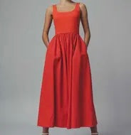 Red Elegant Dress ( Coral )