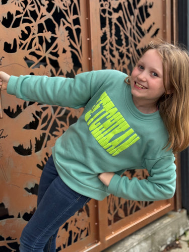 Ketchikan Teal and Yellow Crew Necks