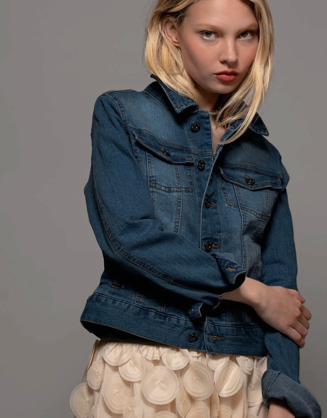 Denim trucker Jean Jacket - Urban Daizy