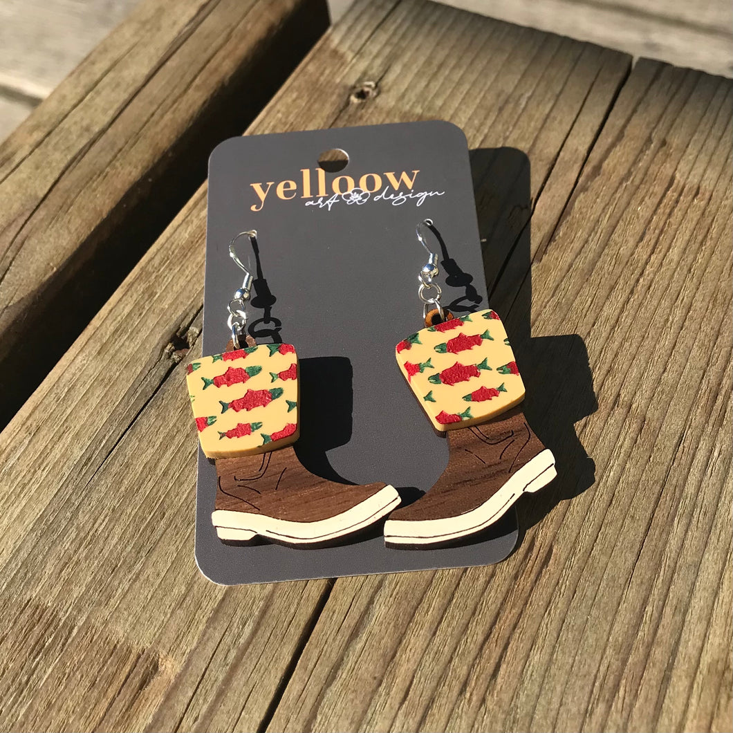 Yelloow Art Earrings- Sockeye Tuffs