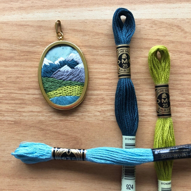 DIY Embroidery Kits- (pendant and patch)