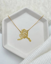 Alaska State Geometric Gold Lightweight Necklace