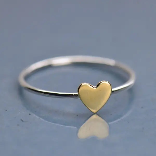 Sterling Silver and Broze Heart Ring