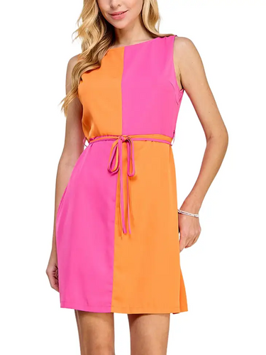 Color Block Sleeveless Dress