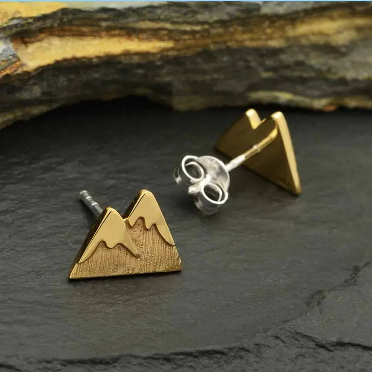 Snow Capped Mountain Earring Studs