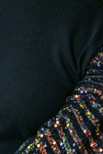 Black Sweater Sequin Top