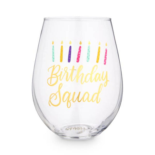 Birthday Squad - 30 oz Stemless Wine Glass