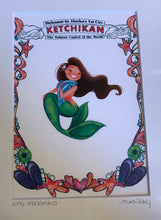 Mermaid Prints by Grace Wolf  - Matted Frame