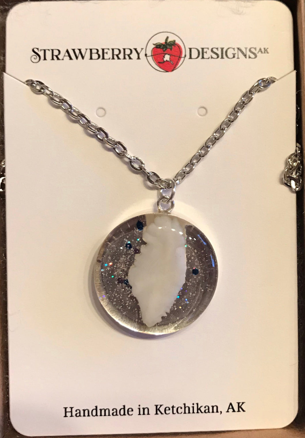 Red banded rockfish otolith Necklace