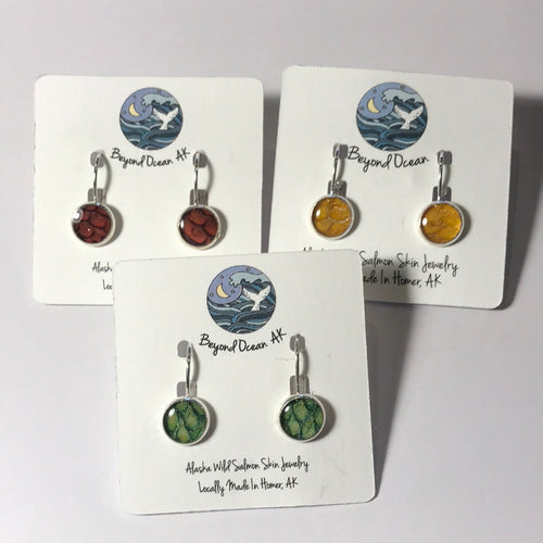 Salmon Skin Ear Clips - Beyond Ocean
